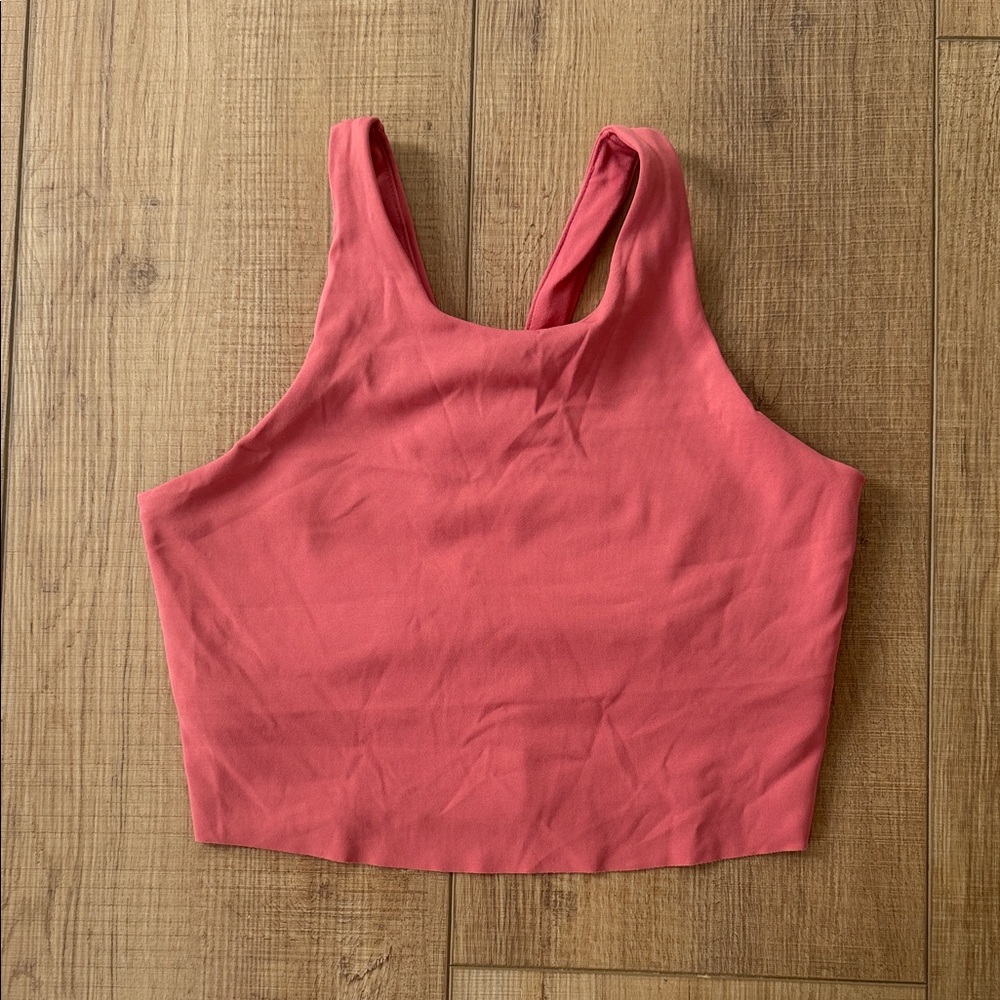 Nike Yoga Orange and pink workout Crop Top size small